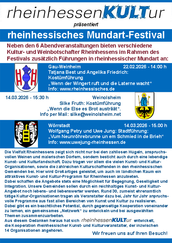 Plakat rheinhessisches Mundartfestival 2